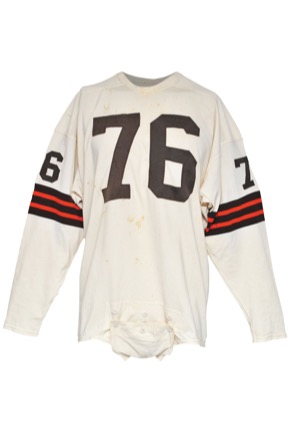 12/10/1961 Lou "The Toe" Groza Cleveland Browns Record Breaking Game-Used Road Jersey (Photomatch • NFL Record 826 Total Points Scored • Family LOA • Hobby Fresh)