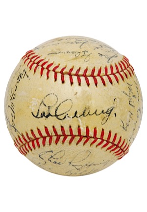 1935 New York Yankees Team-Signed Baseball (Rare • JSA)