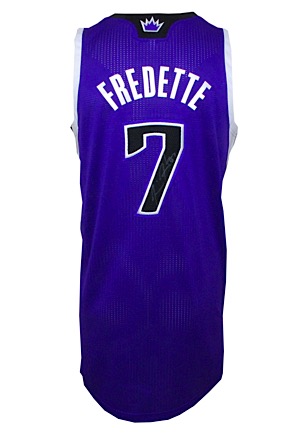 2011-12 Jimmer Fredette Rookie Sacramento Kings Game-Used & Autographed Road Jersey (JSA • Fredette COA)