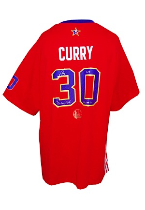 2014 Stephen Curry NBA All-Star Western Conference Autographed Jersey (JSA • Curry COA)