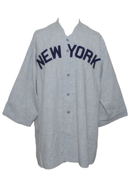 1992 John Goodman (Babe Ruth) "The Babe" Screen-Worn New York Yankees Road Flannel Jersey and Autographed Photo (2)(JSA)