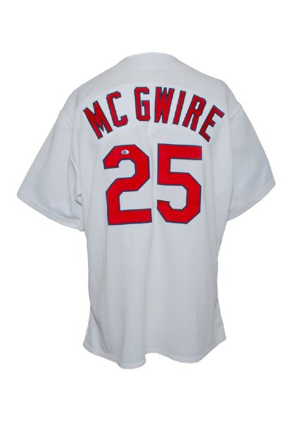 1999 Mark McGwire St. Louis Cardinals Game-Used & Autographed Home Jersey (JSA • MLB Home Run Champ Season)