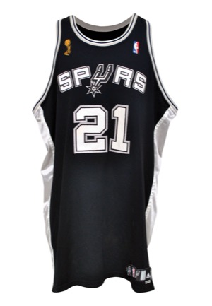 6/14/2007 Tim Duncan San Antonio Spurs NBA Finals Game 4 Championship Clinching Game-Used Road Jersey (Photomatch • Championship Season)