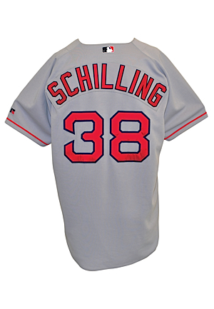 2004 Curt Schilling Boston Red Sox Game-Used Road Jersey (Championship Season • AL Wins Leader)