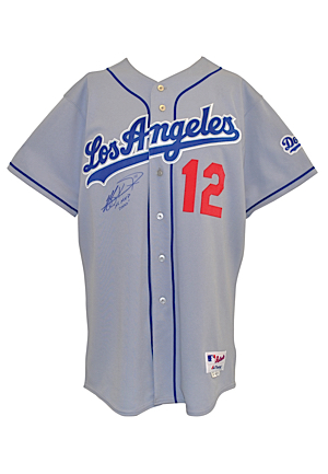 2005 Jeff Kent Los Angeles Dodgers Game-Used & Autographed Road Jersey (JSA • Silver Slugger Season)