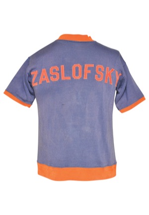 Early 1950s Max "Slats" Zaslofsky New York Knicks Worn Shooting Shirt (Rare)