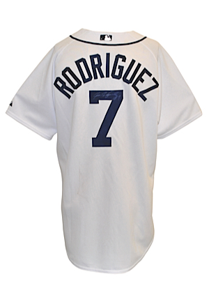2008 Ivan "Pudge" Rodriguez Detroit Tigers Game-Used & Autographed Home Jersey (JSA)