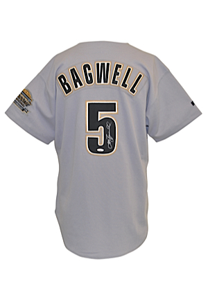 1995 Jeff Bagwell Houston Astros Game-Used & Autographed Road Jersey (JSA)