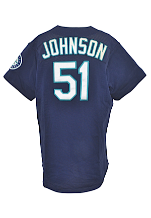 1998 Randy Johnson Seattle Mariners Game-Used Blue Alternate Jersey