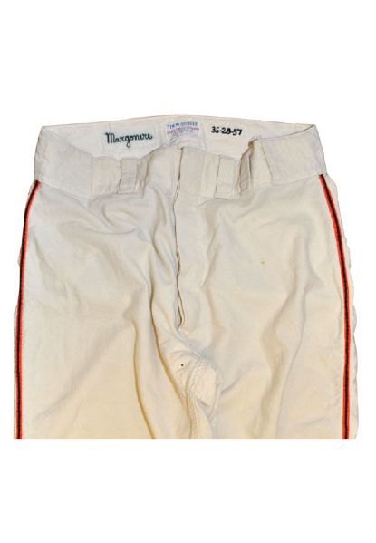 1957 Joe Margoneri New York Giants Game-Used Home Flannel Pants (Repair) 