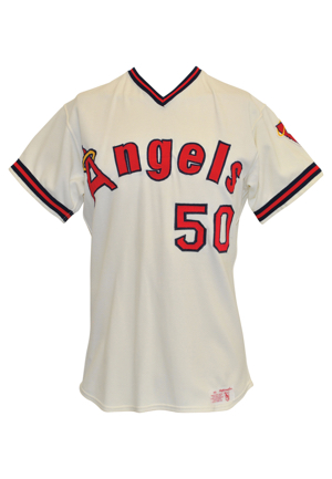 1977 Jimmie Reese Los Angeles Angels Coaches-Worn Home Jersey