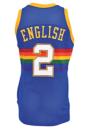 1987-88 Alex English Denver Nuggets Game-Used Road Uniform (2)