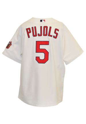 2006 Albert Pujols St. Louis Cardinals Game-Used Home Jersey (Championship Season • PE Straight Hemmed Tail)