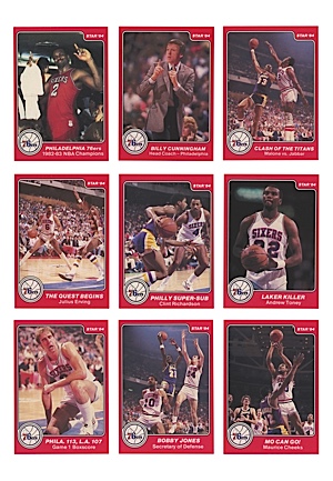 1983-84 Star Basketball Cards Subsets – Philadelphia 76ers NBA Champions, 1983 NBA All-Star Game, 1984 NBA All-Star Game, 1984 NBA ASG (Denver Police), Larry Bird, Slam Dunk Contest, All-Rookie...