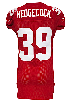 11/11/2007 Madison Hedgecock New York Giants Game-Used Red Alternate Jersey (Championship Season) 