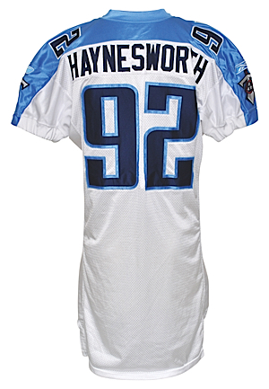2008 Albert Haynesworth Tennessee Titans Game-Issued Road Jersey