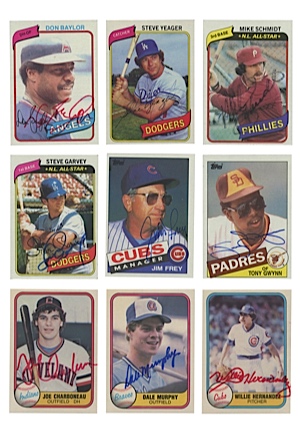 Post-1972 Topps Autographed Baseball Card Collection (35)(JSA)