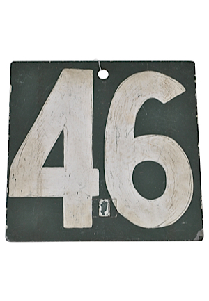 Original Fenway Park Green Monster Scoreboard Number 46/47