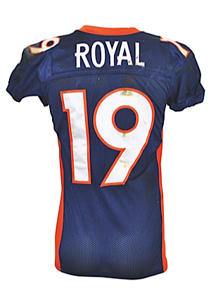 11/28/2010 Eddie Royal Denver Broncos Game-Used Home Jersey (Denver Broncos LOA • Unwashed)