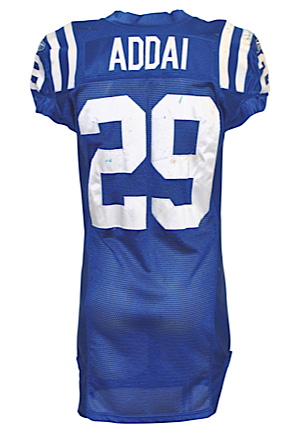 2007 Joseph Addai Indianapolis Colts Game-Used Home Jersey (Unwashed)