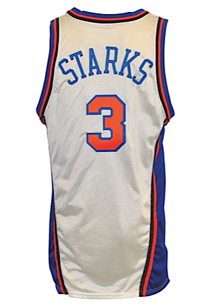 1997-98 John Starks New York Knicks Game-Used & Autographed Home Jersey (JSA)