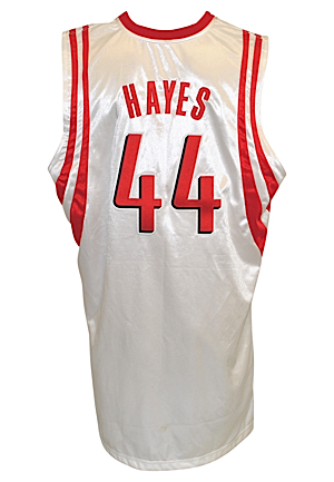 2005-06 Chuck Hayes Houston Rockets Game-Used & Autographed Home Jersey (JSA)