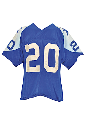 Mid 1960s Mel Renfro Rookie Era Dallas Cowboys Game-Used Double Star Road Durene Jersey (Rare)