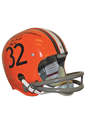 Jim Brown Cleveland Browns Autographed Helmet (JSA)