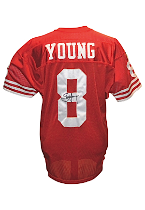 1995 Steve Young San Francisco 49ers Game-Used & Autographed Home Jersey (JSA)