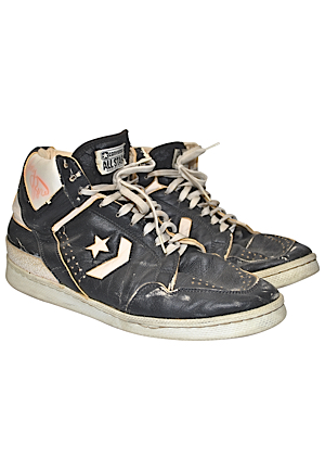 Mid-To-Late 1980s Larry Bird Boston Celtics Game-Used & Autographed Sneakers (JSA • Ball Boy LOA)