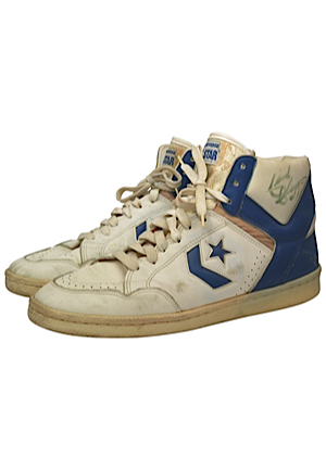 Mid 1980s Isiah Thomas Detroit Pistons Game-Used & Autographed Sneakers (JSA • Ball Boy LOA)