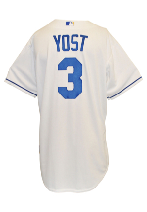 8/7/2015 Ned Yost Kansas City Royals Manager-Worn Home Jersey (MLB Hologram • Championship Season)
