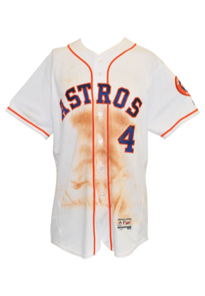 4/11/2016 George Springer Houston Astros Game-Used Home Jersey (MLB Hologram • Home Opener)