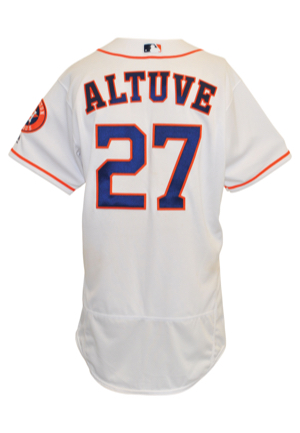 4/11/2016 Jose Altuve Houston Astros Game-Used Home Jersey (MLB Hologram • Home Opener)