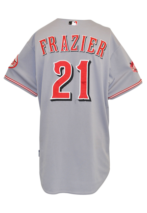 9/22/2015 Todd Frazier Cincinnati Reds Game-Used Road Jersey (MLB Hologram)