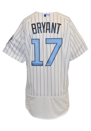 6/19/2016 Kris Bryant Chicago Cubs Fathers Day Game-Used Home Jersey (MLB Hologram • Photo-Matched • Home Run No. 17 • Championship & NL MVP Season)