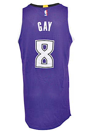 10/29/2014 Rudy Gay Sacramento Kings Game-Used Home Jersey (NBA LOA)