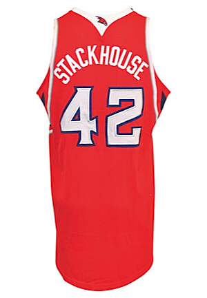 5/4/2012 Jerry Stackhouse Atlanta Hawks NBA Playoff Bench-Worn Road Jersey (NBA LOA)