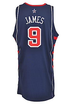 2004 LeBron James Team USA Olympics Game-Used Navy Jersey