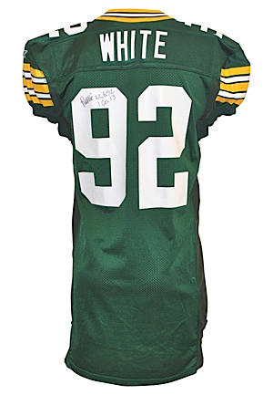 1994 Reggie White Green Bay Packers Game-Used & Autographed Home Jersey (JSA)