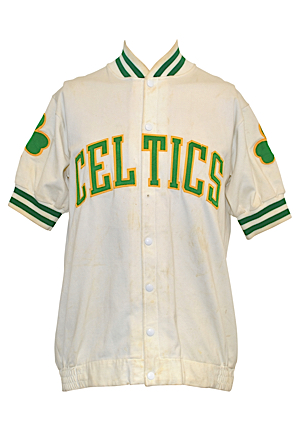 Circa 1977 Jo Jo White Boston Celtics Player-Worn Home Warm-up Jacket