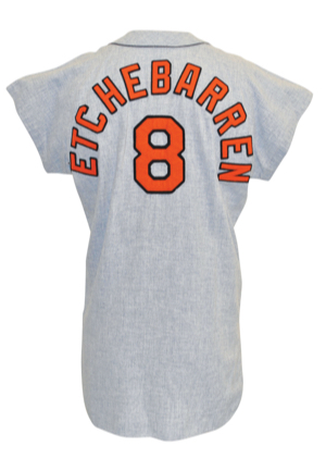 1970 Andy Etchebarren Baltimore Orioles Game-Used Road Flannel Jersey (Championship Season)