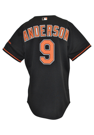 2000-01 Brady Anderson Baltimore Orioles Game-Used Alternate Home Jersey (PE Custom Size 47)