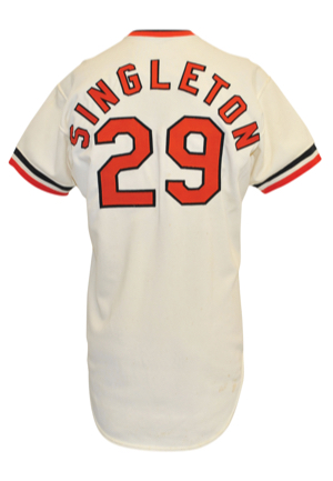 1976 Ken Singleton Baltimore Orioles Game-Used & Autographed Home Jersey (JSA)