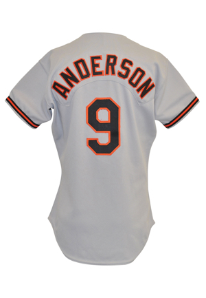 1989 Brady Anderson Baltimore Orioles Game-Used Road Jersey