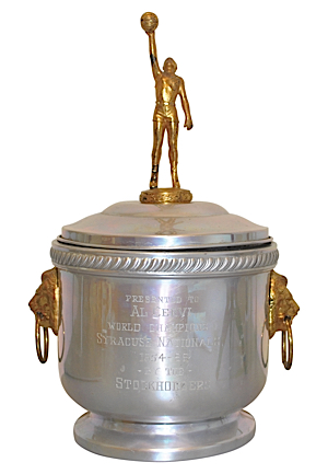 1954-55 Al Cervi Syracuse Nationals NBA World Championship "Trophy" Head Coachs Ice Bucket (Exceedingly Rare • Sourced From The Family)