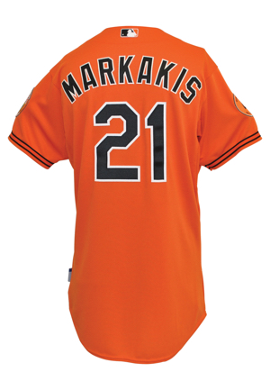 9/28/2013 Nick Markakis Baltimore Orioles Game-Used Home Jersey (MLB Hologram)