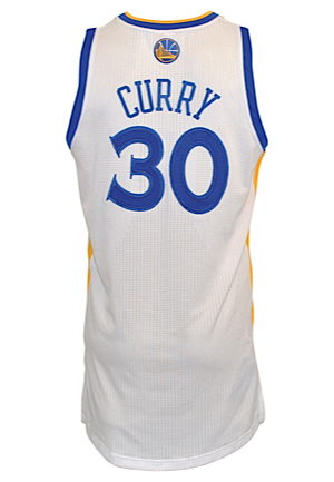 12/19/2013 Stephen Curry Golden State Warriors Game-Used Home Jersey (NBA LOA • 30 Points & 15 Assists • Photo-Matched)