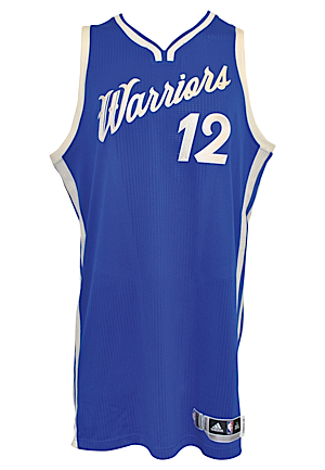 12/25/2015 Andrew Bogut Golden State Warriors Game-Used Christmas Day Home Jersey (NBA LOA)