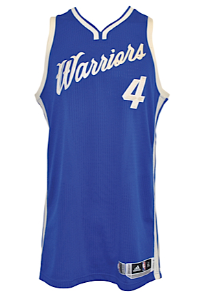 12/25/2015 Brandon Rush Golden State Warriors Game-Used Christmas Day Home Jersey (NBA LOA)